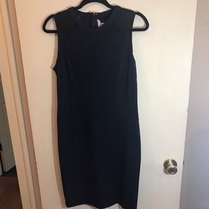 Banana Republic Navy Mesh Shoulder Dress SZ 6 NWT